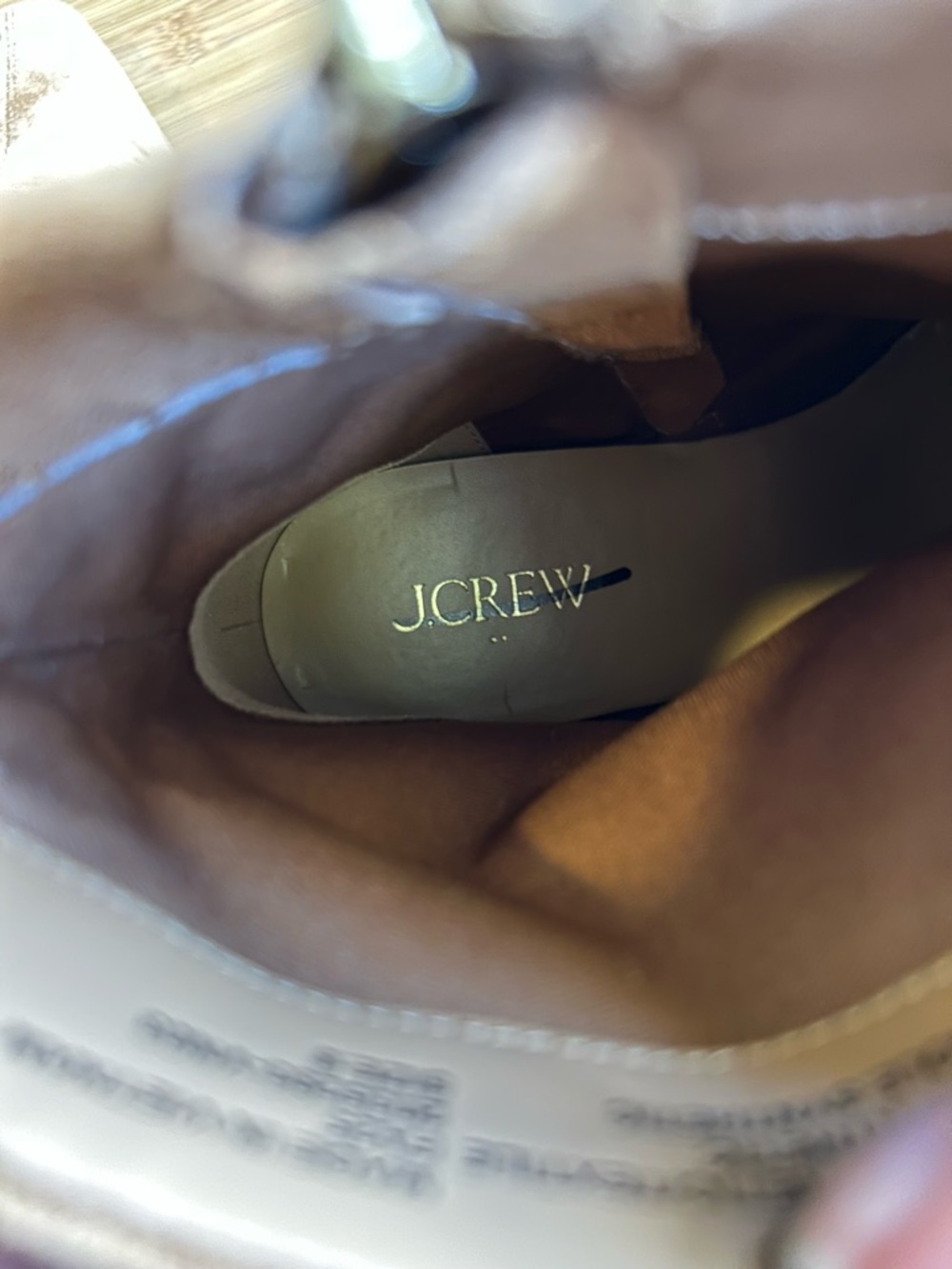 J. Crew Emmie Sueded Snip Toe Tan Ankle Booties - Picture 7 of 7
